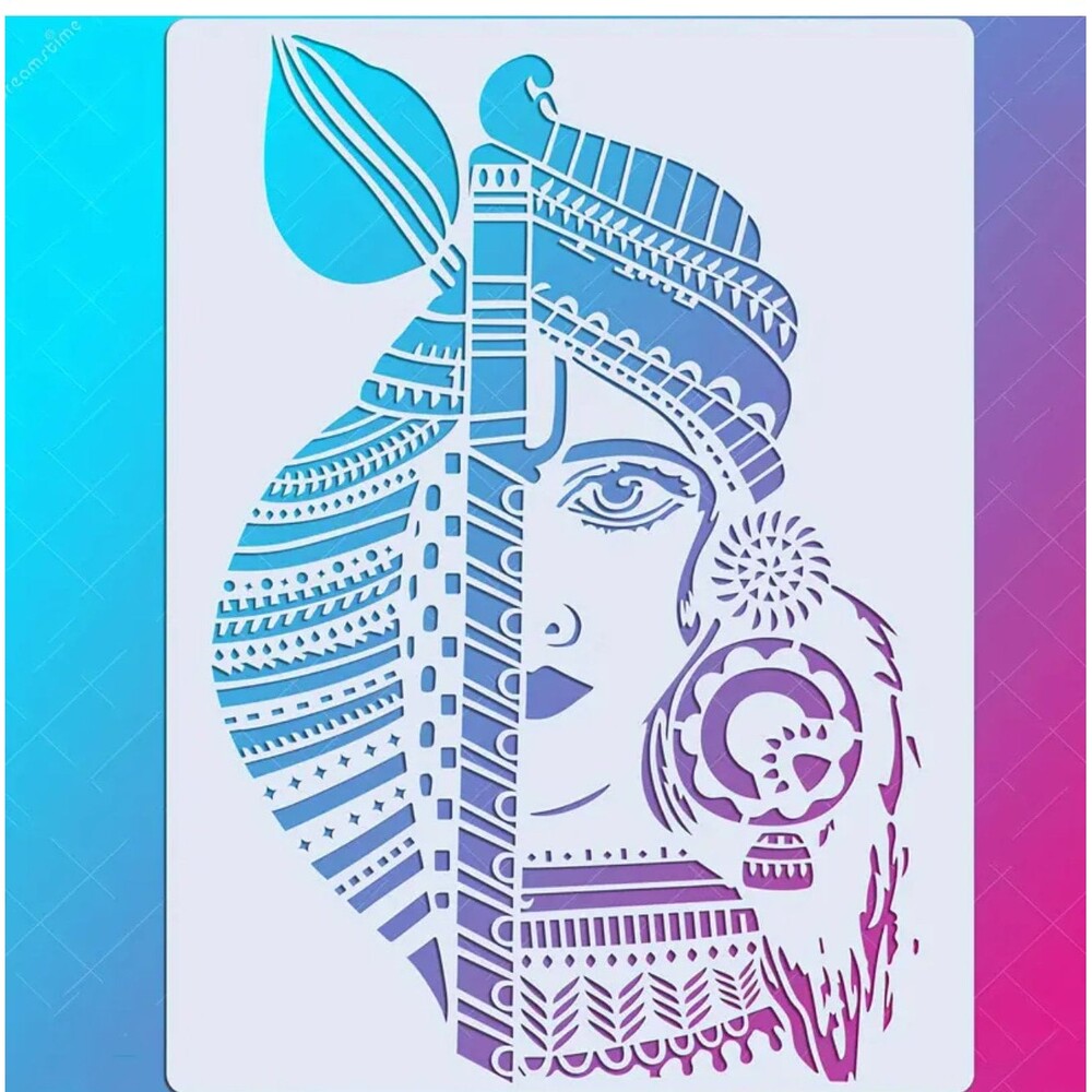 Black History Month Stencil, African Woman, Classroom DIY Project